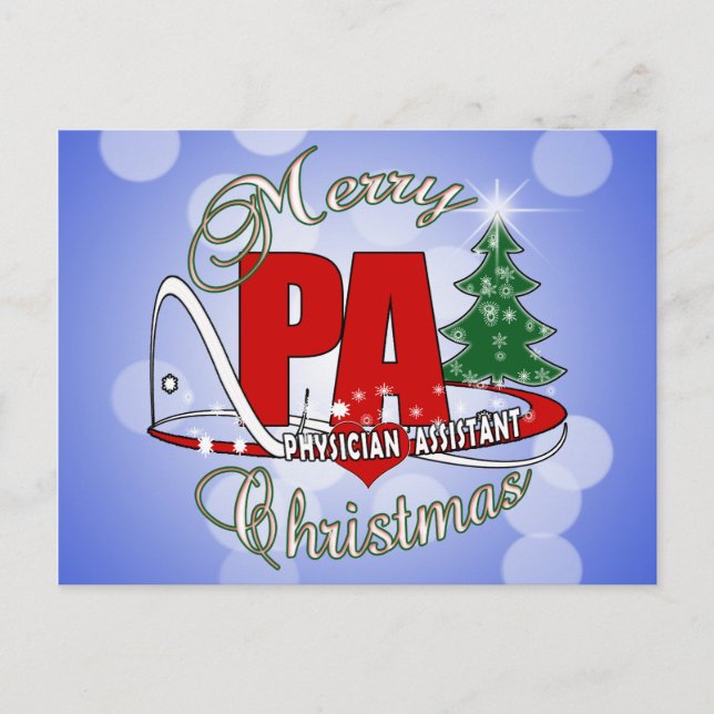 CARTES POUR FÊTES ANNUELLES AP ASSISTANTE PHYSIQUE MERRY CHRISTMAS (Devant)