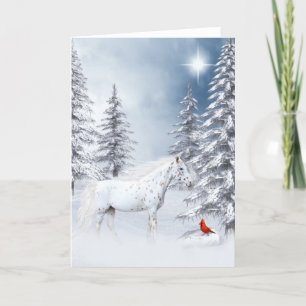 Cartes Pour Fêtes Annuelles Appaloosa d'hiver