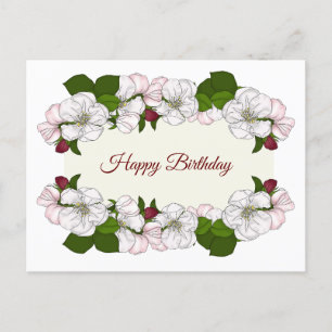 Cartes Pour Fêtes Annuelles Apple Blossom Joyeux Anniversaire