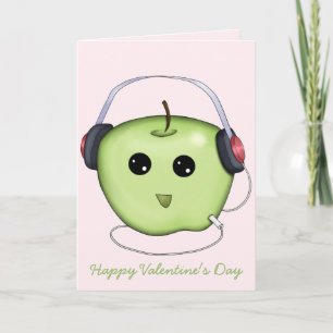 Cartes Pour Fêtes Annuelles Apple de ma musique Valentine d'oeil