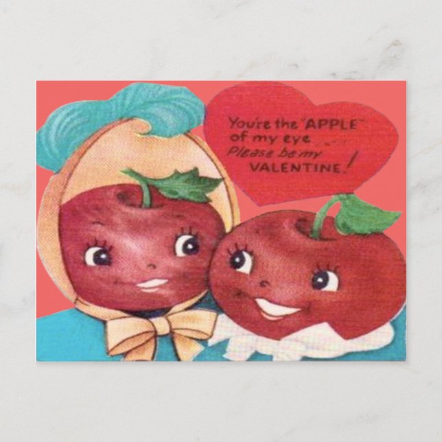 Cartes Pour Fêtes Annuelles Apple Of My Eye Heart Valentine (Devant)