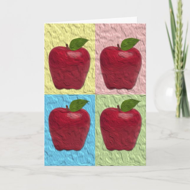Cartes Pour Fêtes Annuelles Apple Rosh Hashanah Salutation (Devant)