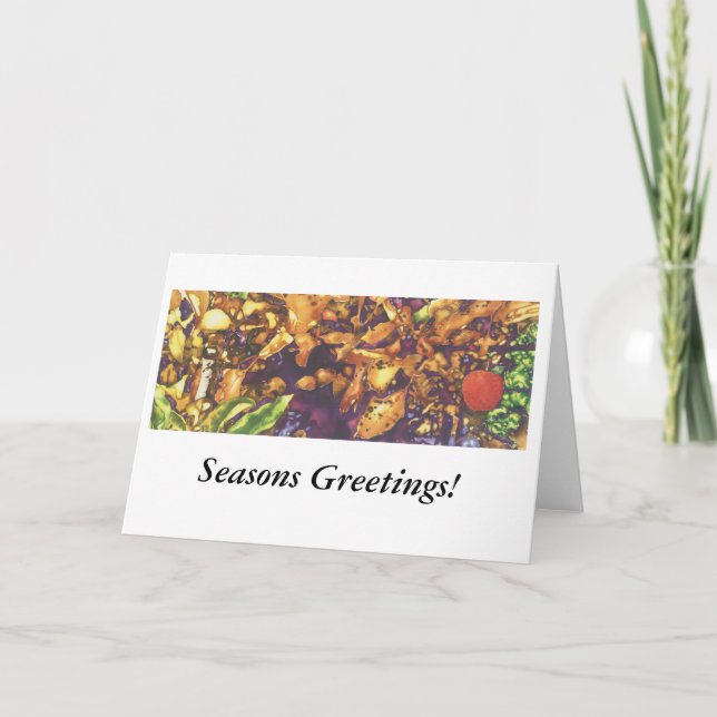 Cartes Pour Fêtes Annuelles Apple rouge dans le jardin (Devant)
