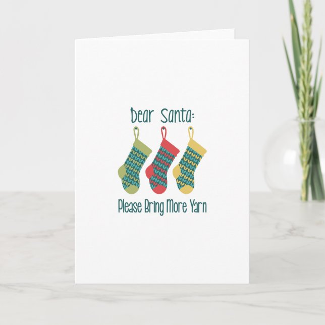 Cartes Pour Fêtes Annuelles Apportez plus de fil (Devant)