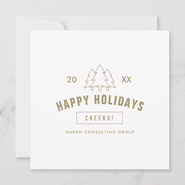 Cartes Pour Fêtes Annuelles Appréciation du client du logo de l'entreprise (Devant)