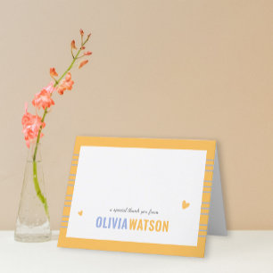 Cartes Pour Fêtes Annuelles Appréciation du Merci personnalisé en bande pliée