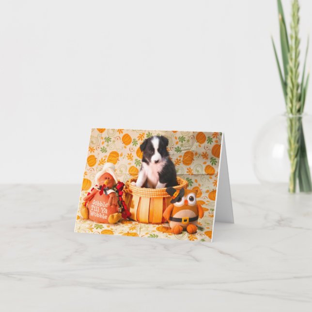 Cartes Pour Fêtes Annuelles Appréciez le dîner de thanksgiving ! (Devant)