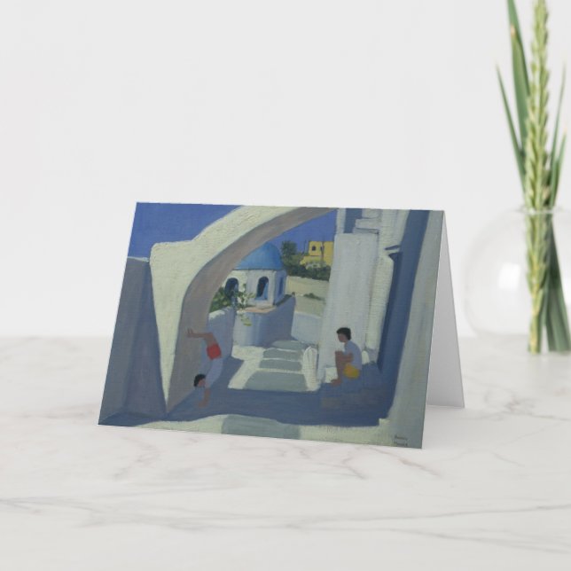 Cartes Pour Fêtes Annuelles Appui renversé Santorini (Devant)