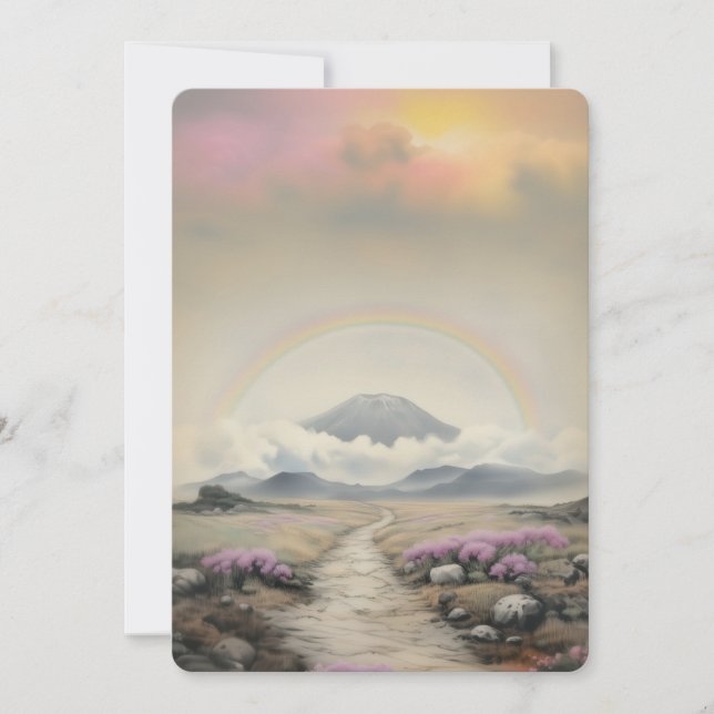 Cartes Pour Fêtes Annuelles Après la pluie (aquarelle japonaise paysage art) (Devant)