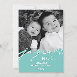 Cartes Pour Fêtes Annuelles Aqua Joyeux Noël Photo
