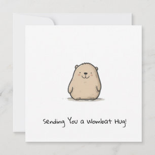 Cartes Pour Fêtes Annuelles Aquarelle adaptable Wombat