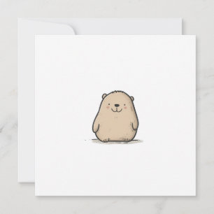 Cartes Pour Fêtes Annuelles Aquarelle adorable Wombat