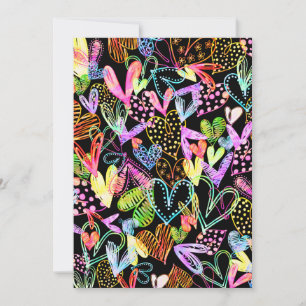 Cartes Pour Fêtes Annuelles Aquarelle Amour Coeur Mode Design