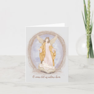 Cartes Pour Fêtes Annuelles Aquarelle Angel et bébé Jésus coutume
