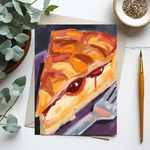 Cartes Pour Fêtes Annuelles Aquarelle Apple Pie Thanksgiving