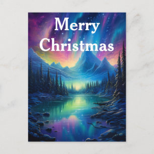 Cartes Pour Fêtes Annuelles Aquarelle aurore boréale aurore boréale