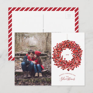 Cartes Pour Fêtes Annuelles Aquarelle Berries Wreath Noël