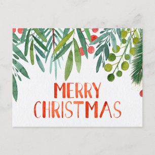 Cartes Pour Fêtes Annuelles Aquarelle Berry & Branch