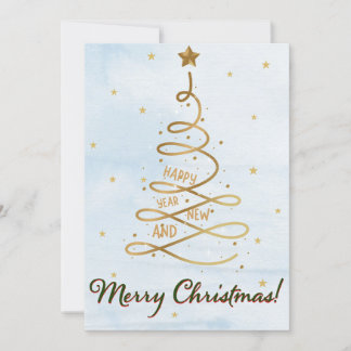 Cartes Pour Fêtes Annuelles Aquarelle botanique élégant Noël d'entreprise