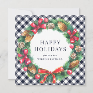 Cartes Pour Fêtes Annuelles Aquarelle Business Fer bleu