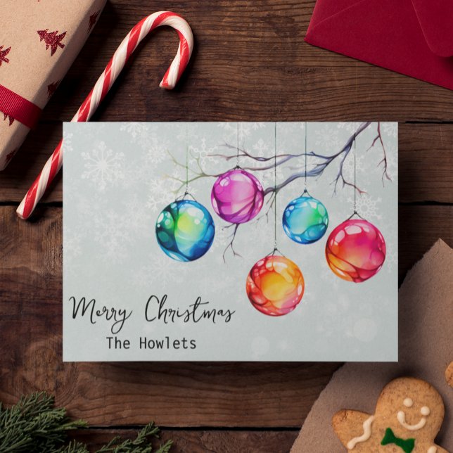 Cartes Pour Fêtes Annuelles Aquarelle couleur néon Noël (Créateur téléchargé)