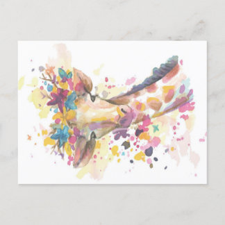 Cartes Pour Fêtes Annuelles Aquarelle de Giraffe colorée | Cadeau parfait