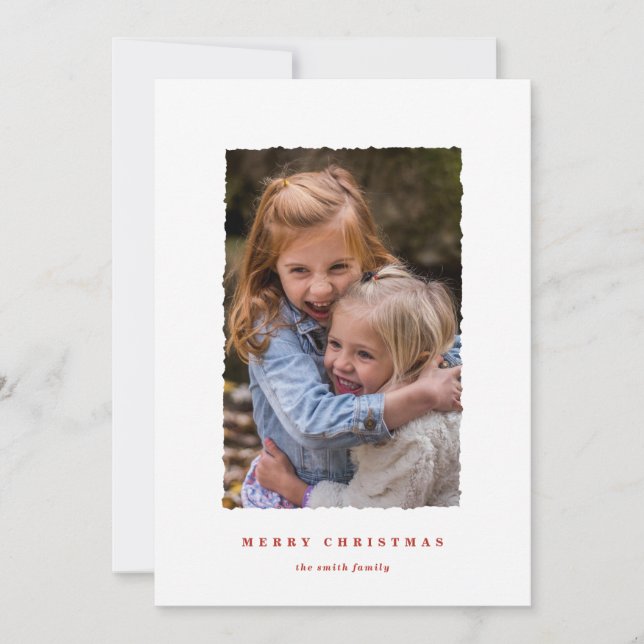 Cartes Pour Fêtes Annuelles Aquarelle de Noël moderne plissée (Devant)