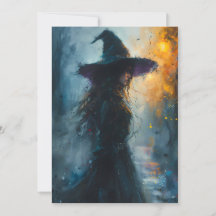 Aquarelle de sorcière malin foncé