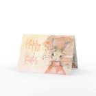 Aquarelle douce Florale Lapin de Pâques Joyeux Pâq