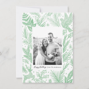 Cartes Pour Fêtes Annuelles Aquarelle du bois