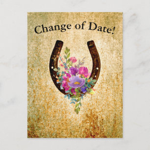 Cartes Pour Fêtes Annuelles Aquarelle en fer à cheval personnalisé Changement 