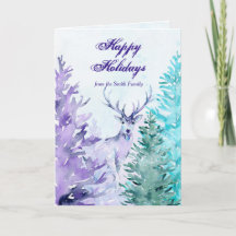 Aquarelle Faune Joyeuses Fêtes