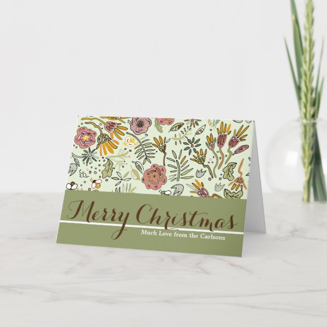 Cartes Pour Fêtes Annuelles Aquarelle Florale Fleurs d'abeille Élégante Modern (Devant)