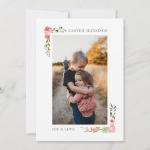 Cartes Pour Fêtes Annuelles Aquarelle Florale Pâques Photo