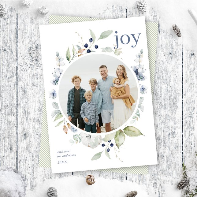 Cartes Pour Fêtes Annuelles Aquarelle gelée Folithe d'hiver Folithe photo (Créateur téléchargé)