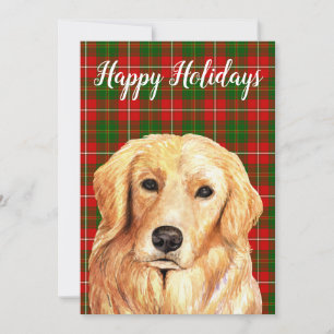 Cartes Pour Fêtes Annuelles Aquarelle Golden Retrier personnalisé