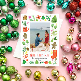 Cartes Pour Fêtes Annuelles Aquarelle iconique de Noël
