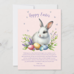Cartes Pour Fêtes Annuelles Aquarelle Lapin de Pâques Personnalisé