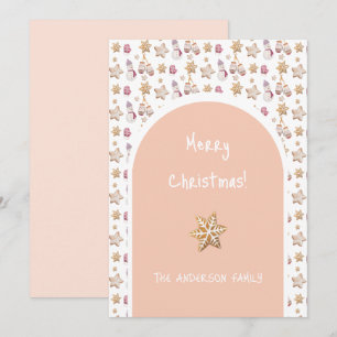 Cartes Pour Fêtes Annuelles Aquarelle mignonne Glowes d'hiver Cookies de moton