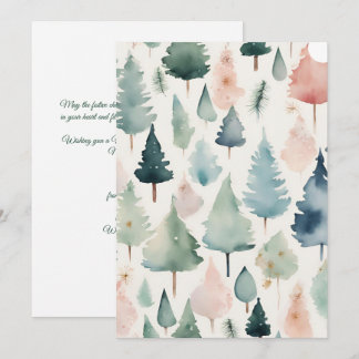 Cartes Pour Fêtes Annuelles Aquarelle minimaliste de Noël tendance