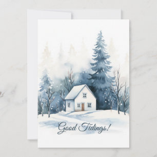 Cartes Pour Fêtes Annuelles Aquarelle minimaliste Noël saisonCarte de vacances