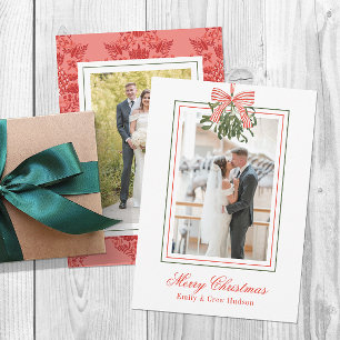Cartes Pour Fêtes Annuelles Aquarelle Mistletoe photo de Noël