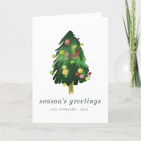 Aquarelle moderne élégant sapin de Noël