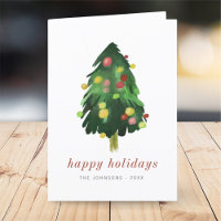 Aquarelle moderne élégant sapin de Noël