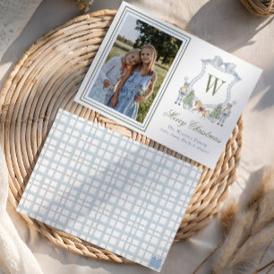 Cartes Pour Fêtes Annuelles Aquarelle Monogramme Premier Cimetière Photo