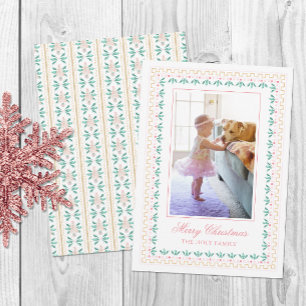 Cartes Pour Fêtes Annuelles Aquarelle Noël rose grand-millénaire photo