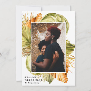 Cartes Pour Fêtes Annuelles Aquarelle Palms d'Afrique Bonnes Fêtes photo