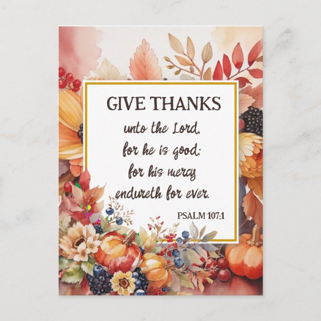 Cartes Pour Fêtes Annuelles aquarelle peinte à la main grâce personnalisée (Devant)
