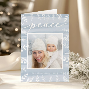 Cartes Pour Fêtes Annuelles Aquarelle   Photo vacances pliée