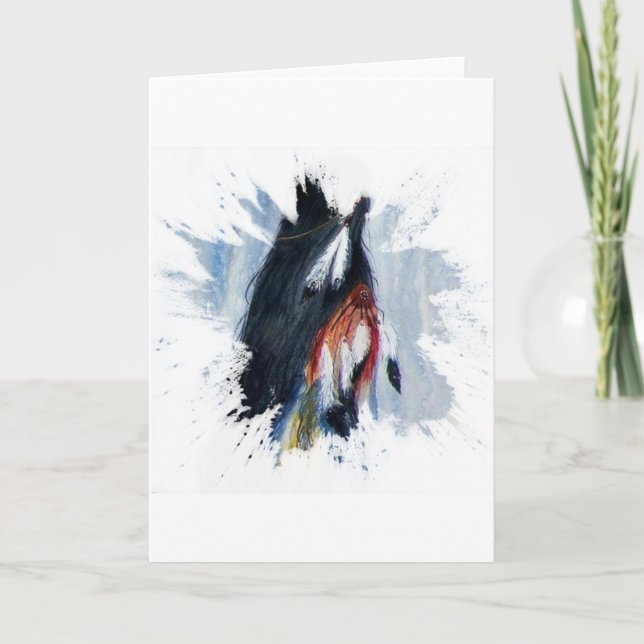 Cartes Pour Fêtes Annuelles Aquarelle Plumes d'aigle (Devant)